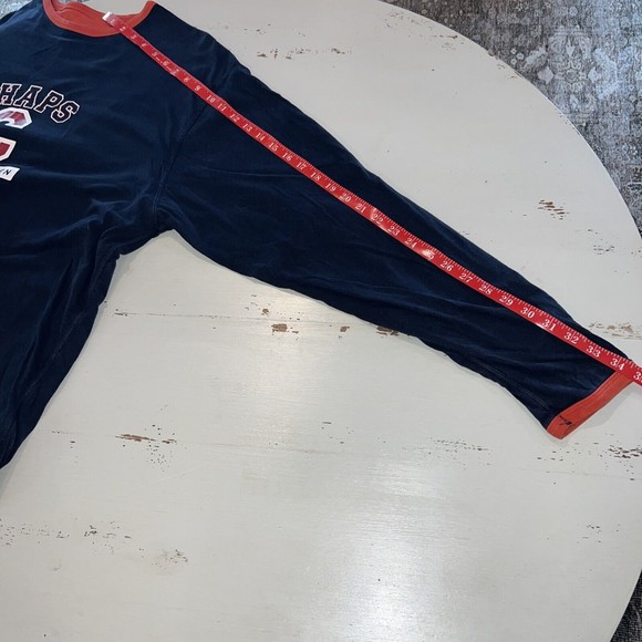 Vtg Chaps Ralph Lauren Reversible Shirt Size L Blue Orange Screen Print Logo 90s - Picture 5 of 15